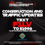 F1 Las Vegas and Clark County Announce Traffic Update Alerts