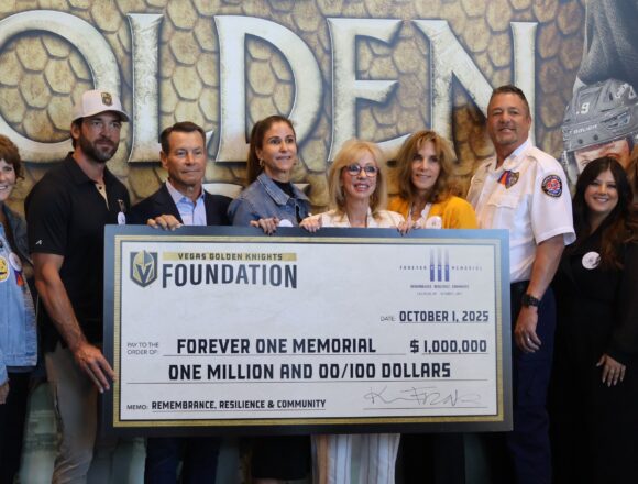 Vegas Golden Knights Donate $1 Million to Forever One Memorial Fund Vegas Golden Knights Donate $1 Million to Forever One Memorial Fund