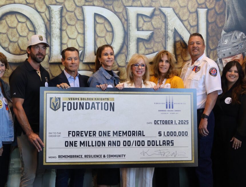 Vegas Golden Knights Donate $1 Million to Forever One Memorial Fund Vegas Golden Knights Donate $1 Million to Forever One Memorial Fund