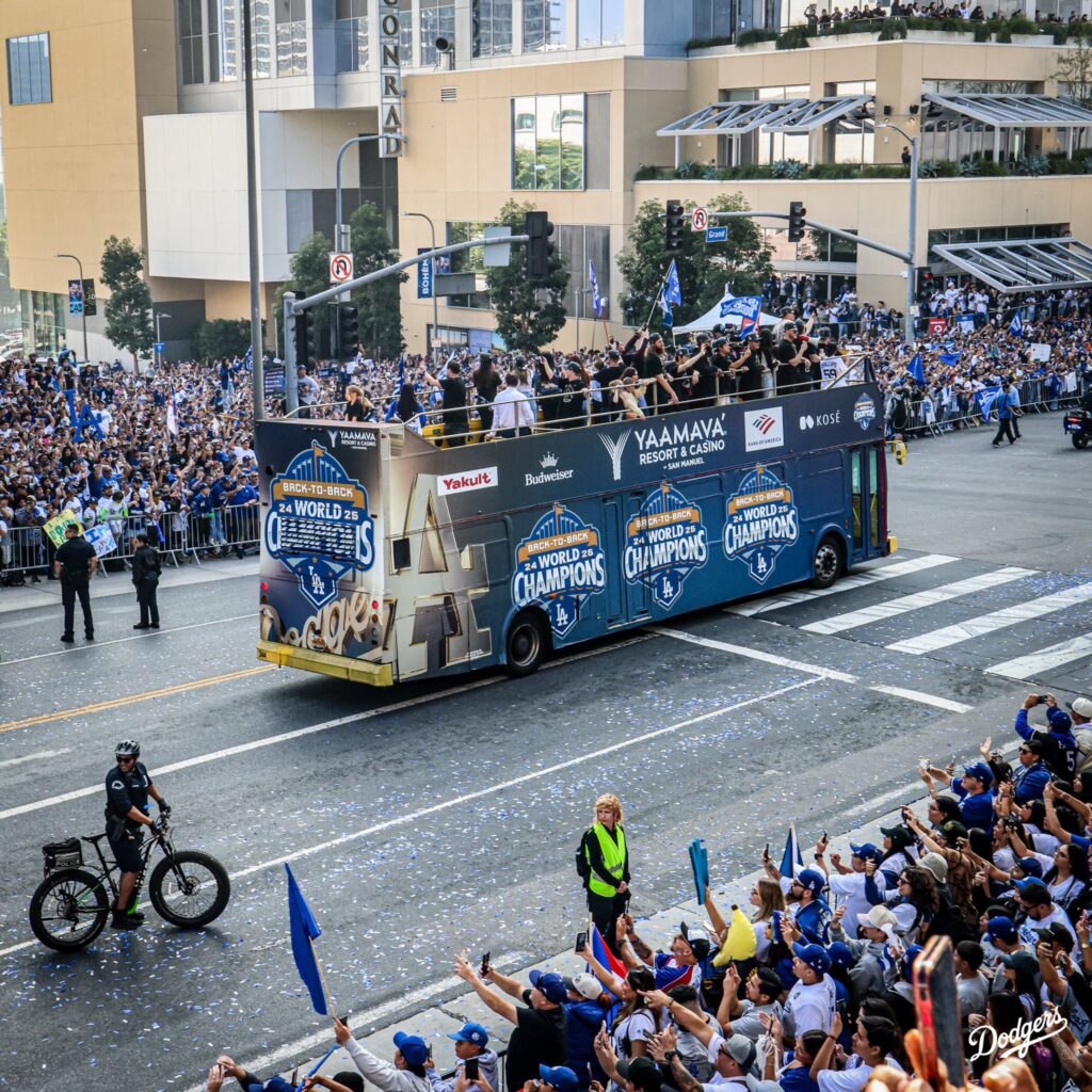 Los Angeles Dodgers Celebrate World Series Triumph with Parade