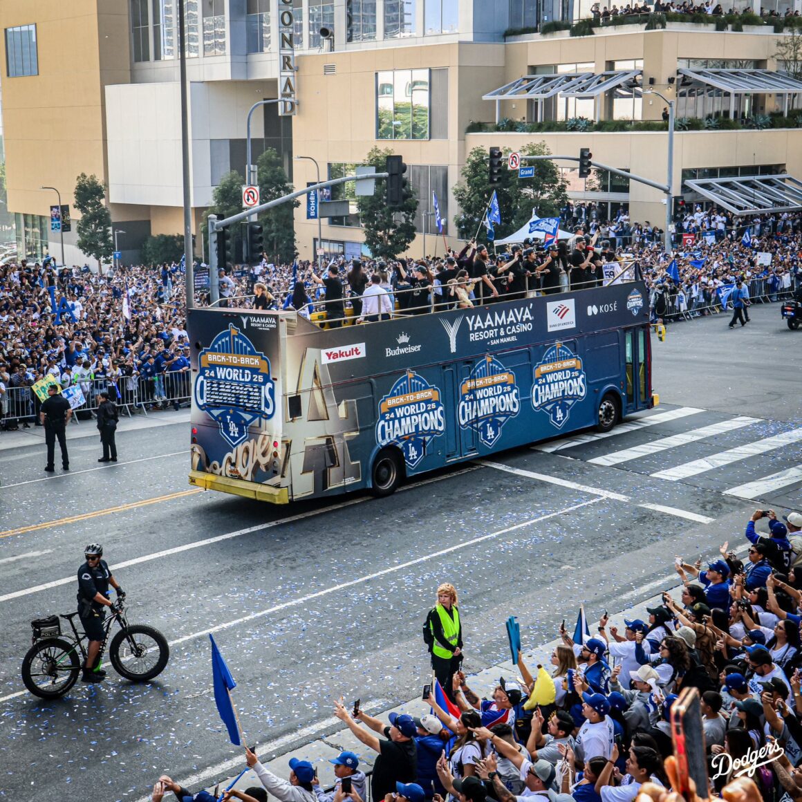 Los Angeles Dodgers Celebrate World Series Triumph with Parade