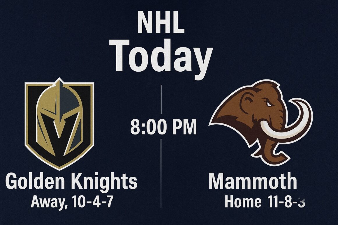 Golden Knights vs Mammoth NHL Preview