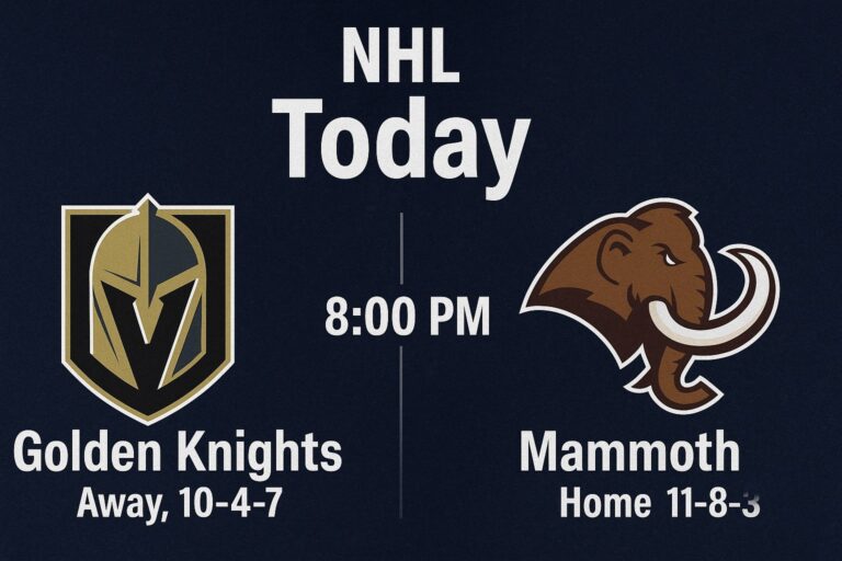 Golden Knights Visit Mammoth Tonight as Vegas Seeks Stability; Betting Odds Slightly Favor Home Team