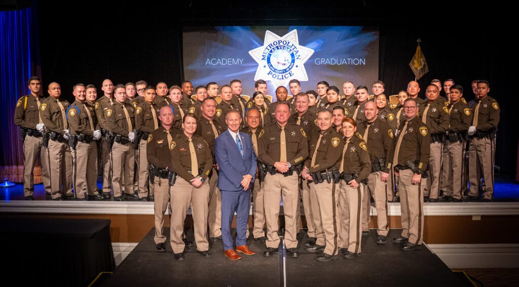 New LVMPD officers sworn in after completing academy training