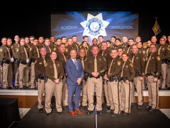 New LVMPD officers sworn in after completing academy training