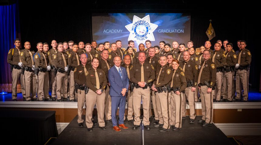 New LVMPD officers sworn in after completing academy training