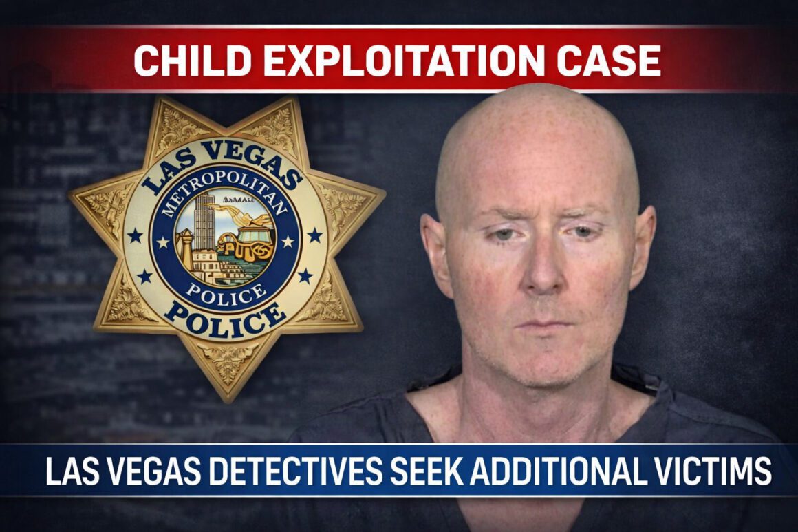 Booking photo of Brian Conway following his arrest by Las Vegas Metropolitan Police Department detectives on child exploitation charges.