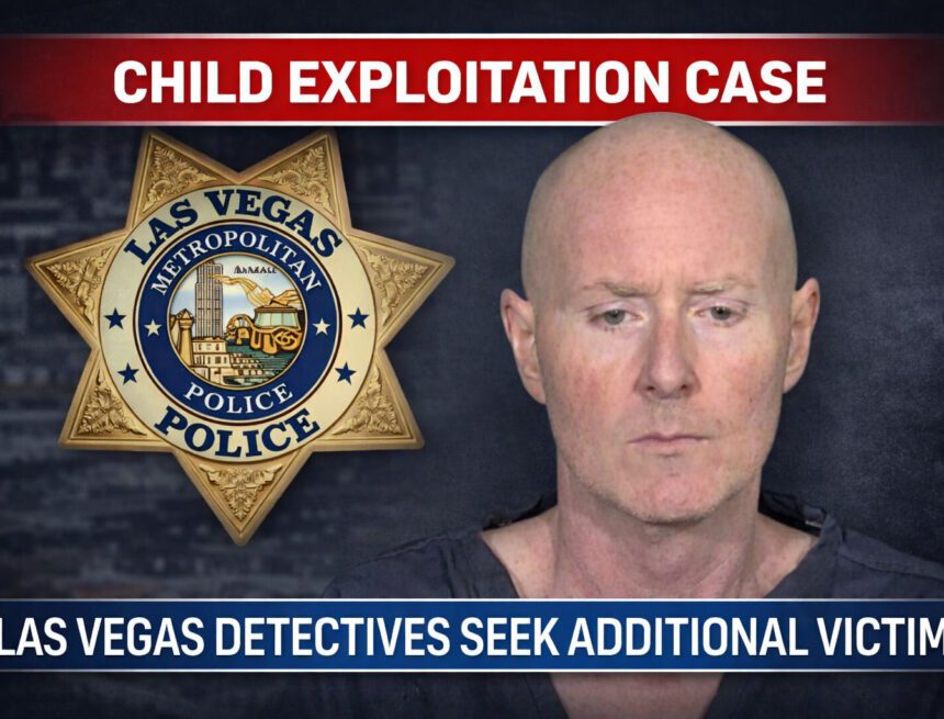 Booking photo of Brian Conway following his arrest by Las Vegas Metropolitan Police Department detectives on child exploitation charges.