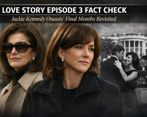 Jacqueline Kennedy Onassis during her final years, depicted in Love Story Episode 3, which examines her 1994 battle with non-Hodgkin’s lymphoma.