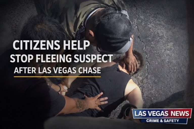 Las Vegas Police Chase Ends in Crash as Citizens Help Stop Suspect
