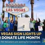 Las Vegas Sign Lights Up for Donate Life Month
