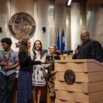 Councilwoman Nancy Brune is sworn in for another term representing Las Vegas Ward 6 during a City Council meeting.