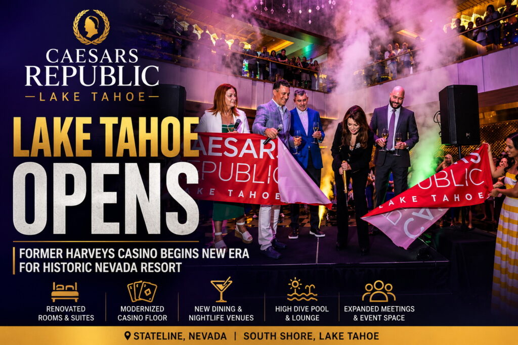 Caesars Republic Lake Tahoe Opens After Former Harveys Casino Transformation