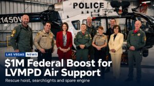 LVMPD Air Support Gets $1M Federal Boost for Rescue Hoist, Searchlights and Helicopter Engine